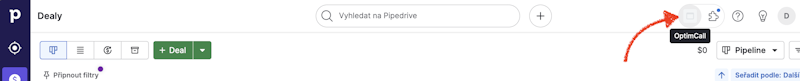 Pipedrive pinned app