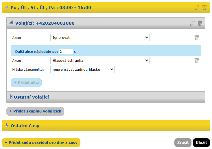 OptimCall – směrování SMS automatu do hlasové schránky